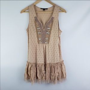 Boston Proper Boho Embellished Tank